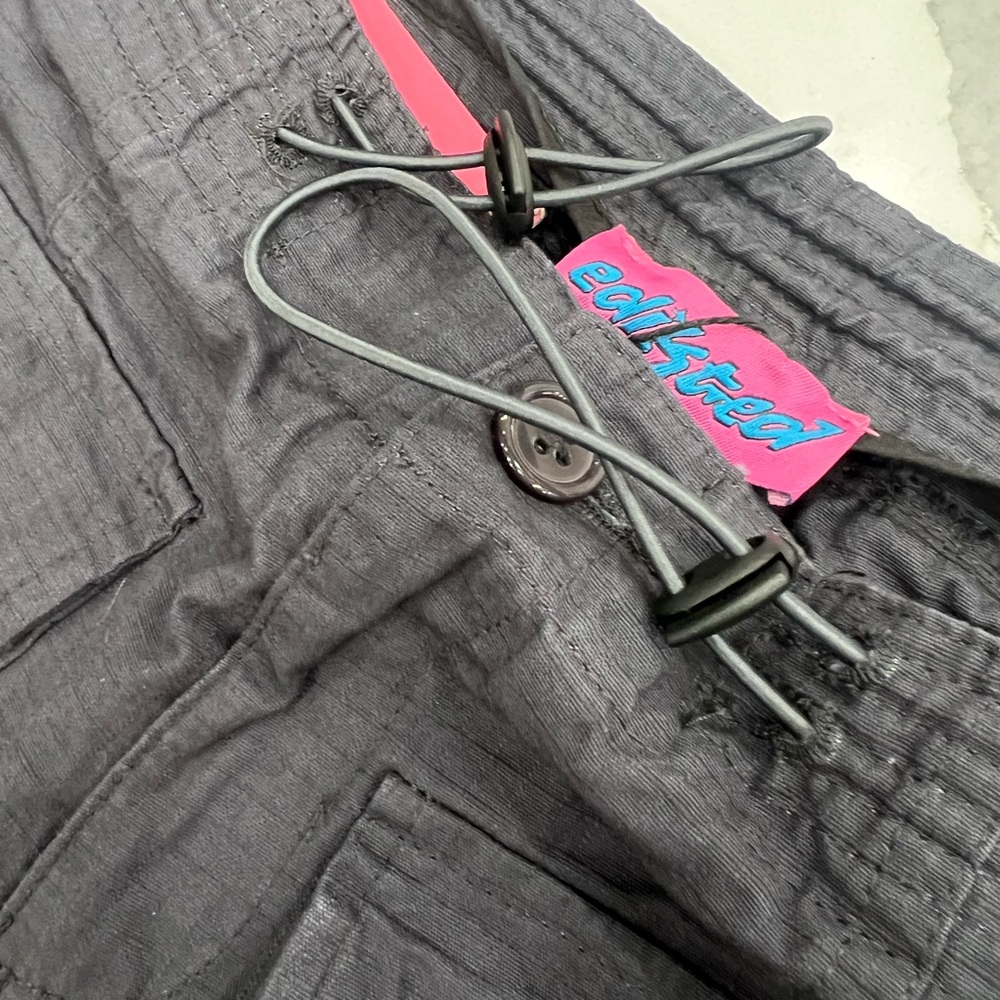 Edikted Black Cargo Pants Utility Design